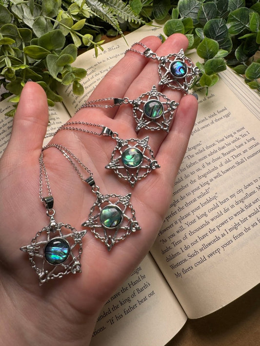 Abalone Shell Pentagram Necklace Adjustable | Copper Ashes