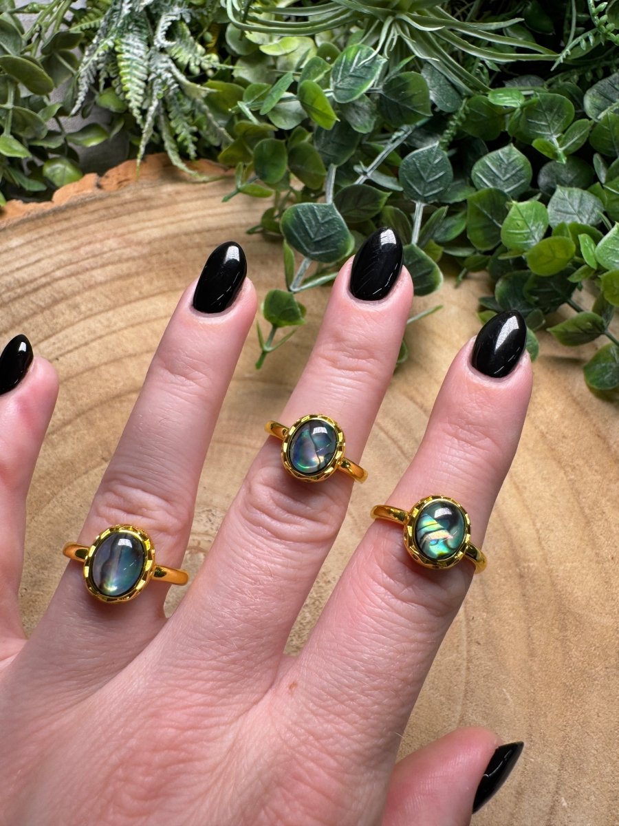 Abalone Shell Ring Adjustable | Copper Ashes