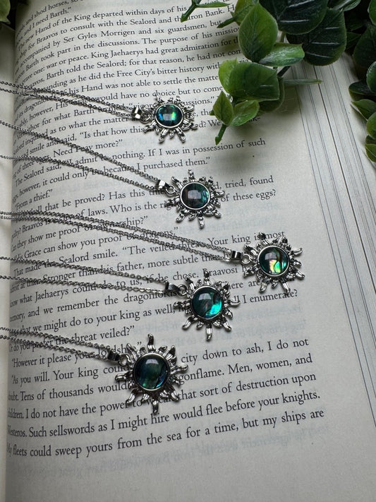 Abalone Shell Sun Necklace Adjustable | Copper Ashes