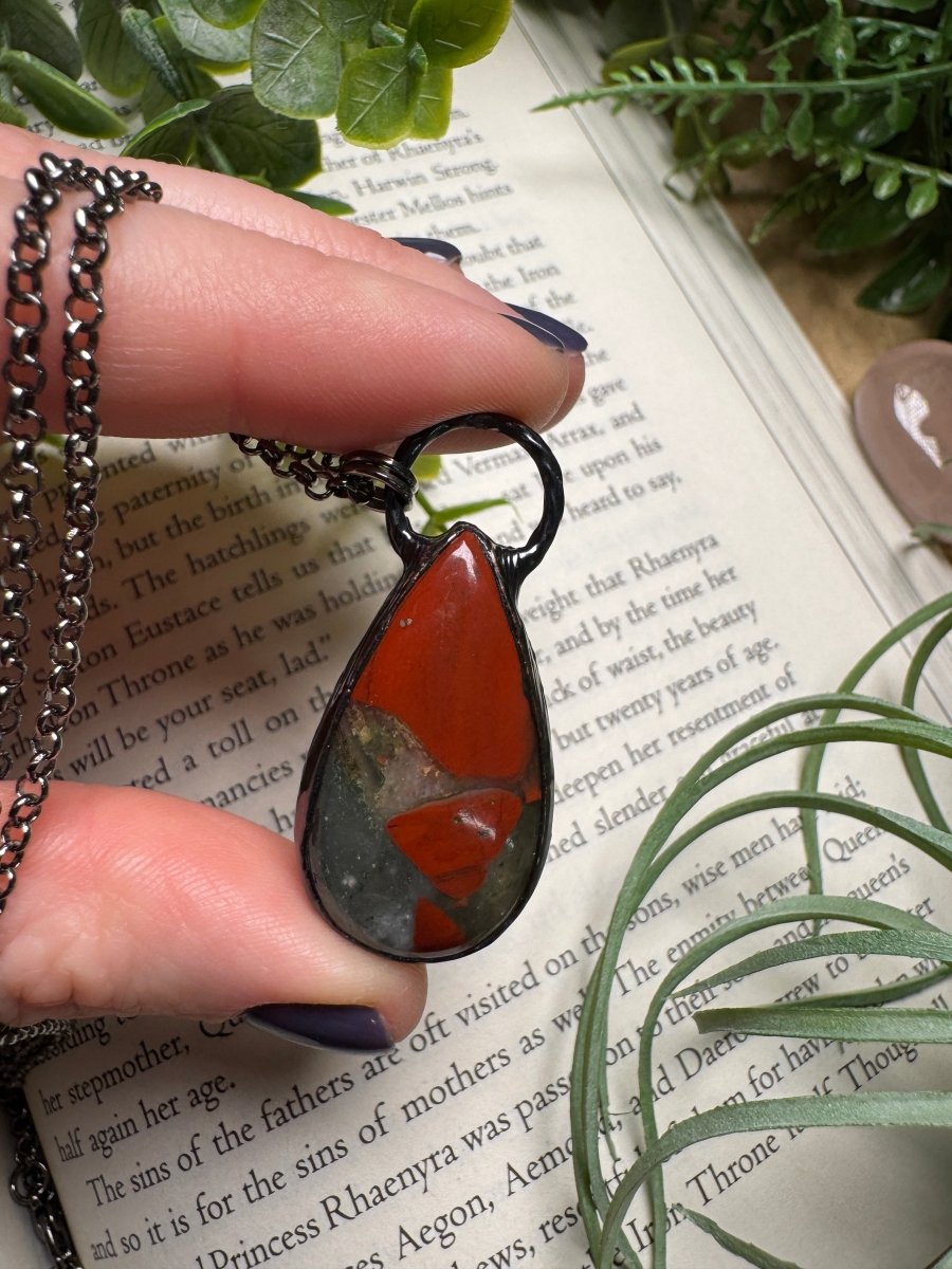 African Bloodstone Necklace | Copper Ashes