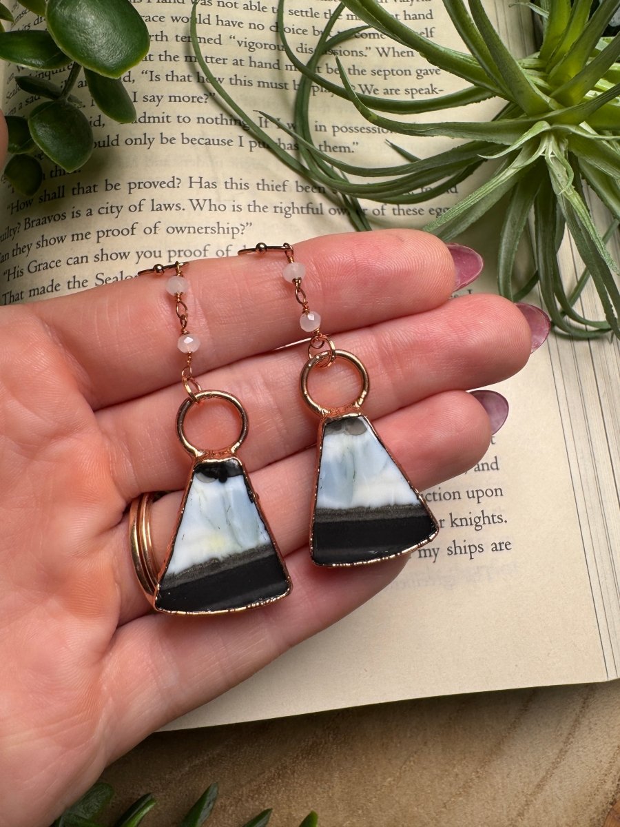 Agate Dangle Earrings | Copper Ashes