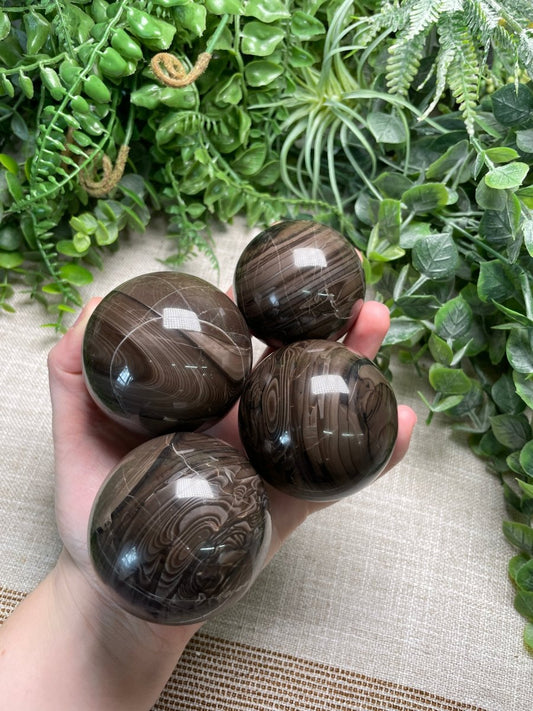 Agate Sphere | Copper Ashes