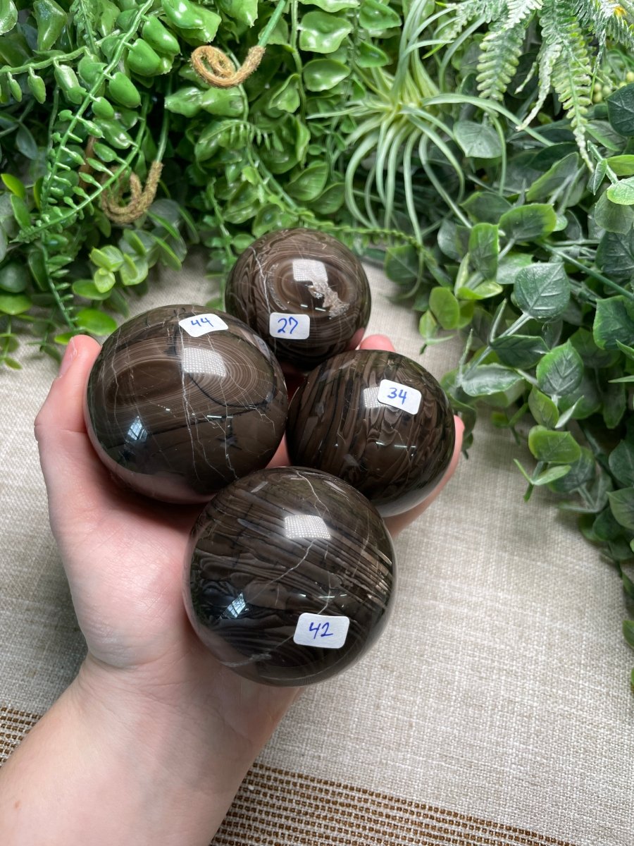 Agate Sphere | Copper Ashes