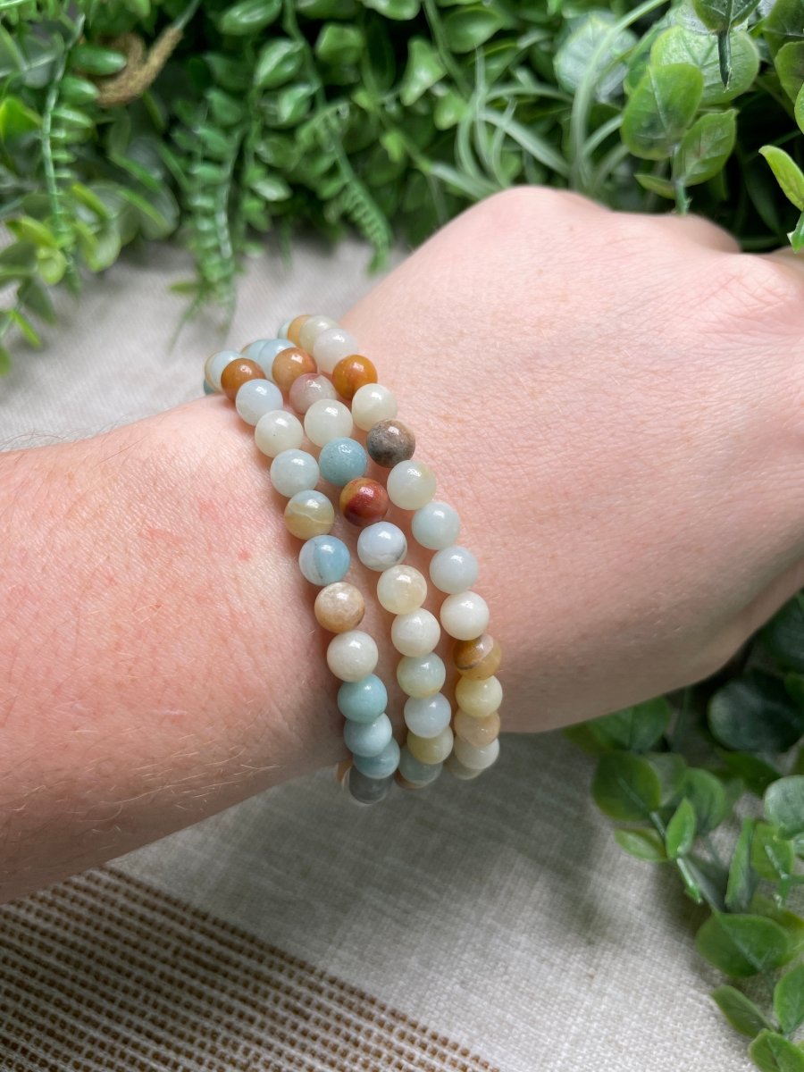 Amazonite 6mm Beaded Bracelet | Copper Ashes