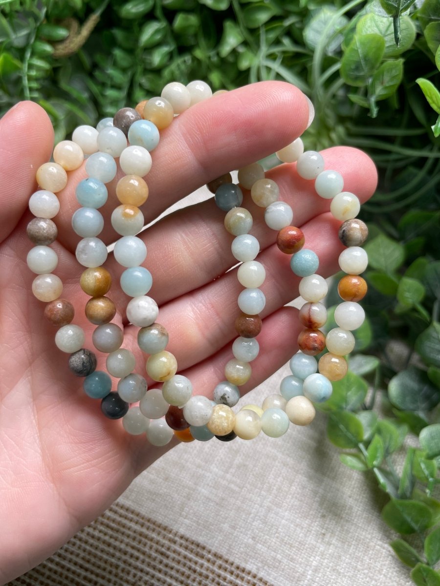 Amazonite 6mm Beaded Bracelet | Copper Ashes