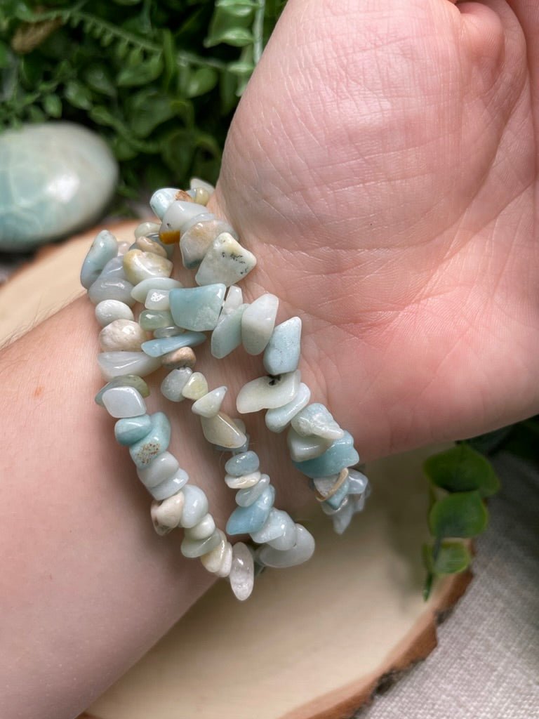 Amazonite Chip Bracelet | Copper Ashes
