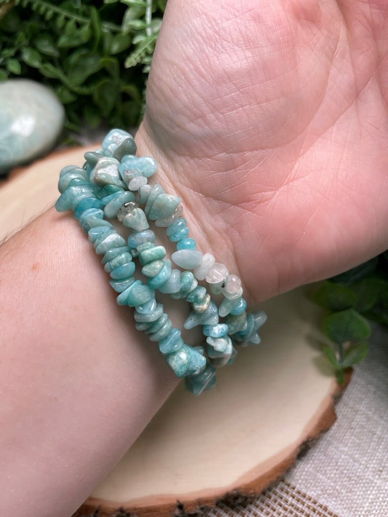 Amazonite Chip Bracelet | Copper Ashes