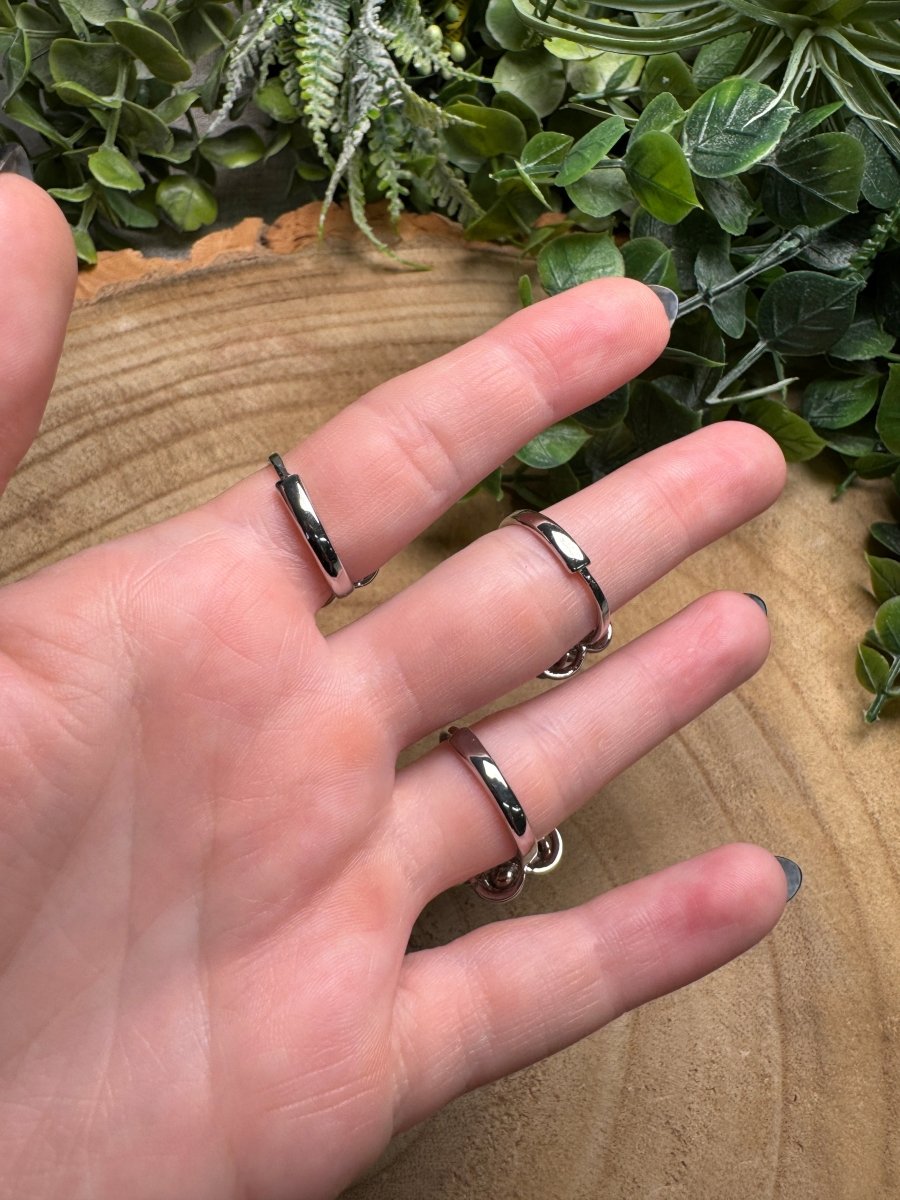 Amethyst Fidget Spinner Ring Adjustable | Copper Ashes
