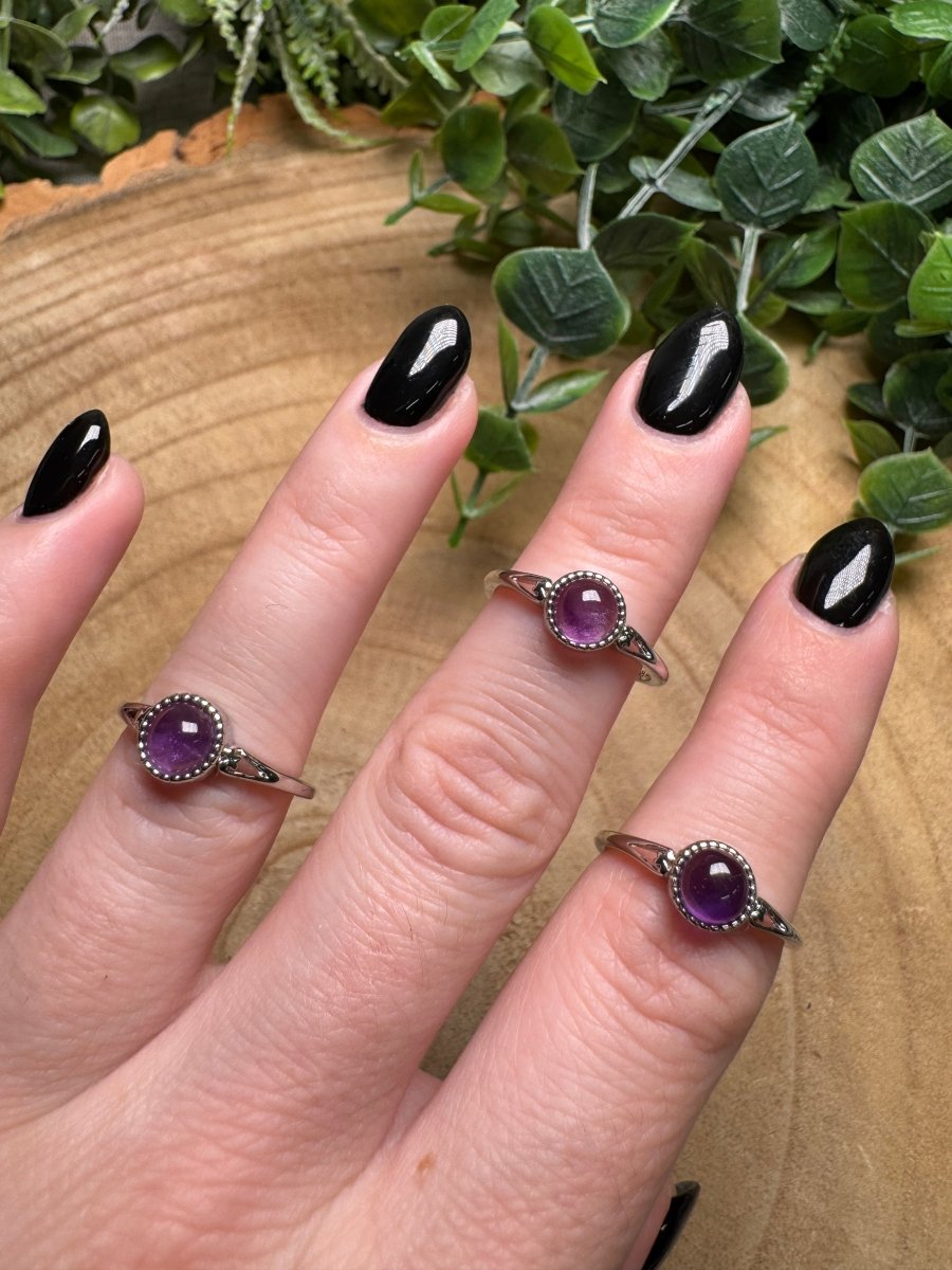 Amethyst Ring Adjustable | Copper Ashes