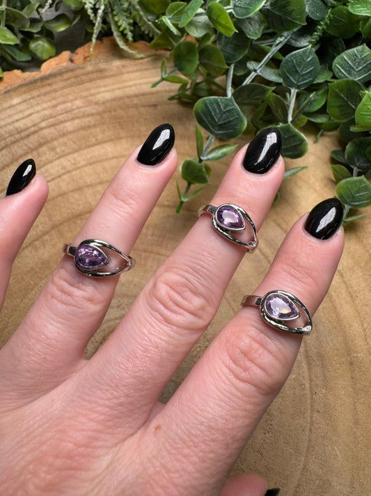 Amethyst Ring Adjustable | Copper Ashes