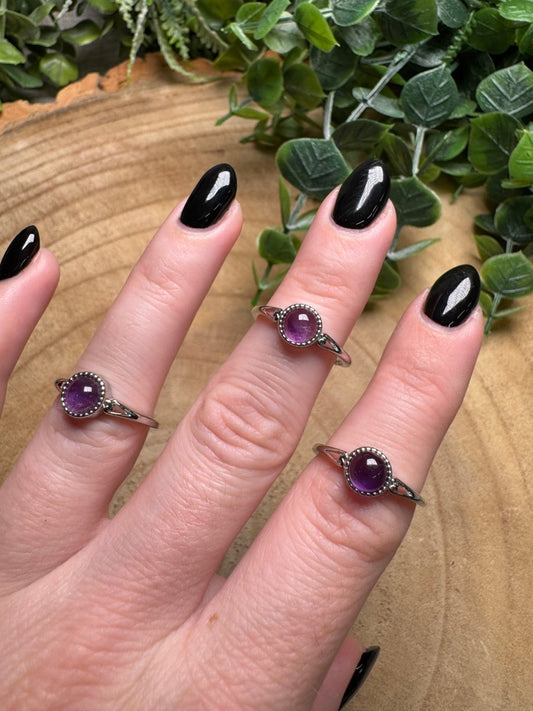 Amethyst Ring Adjustable | Copper Ashes