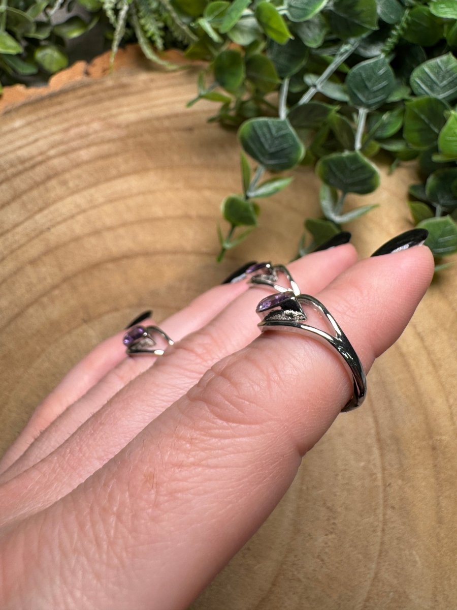 Amethyst Ring Adjustable | Copper Ashes