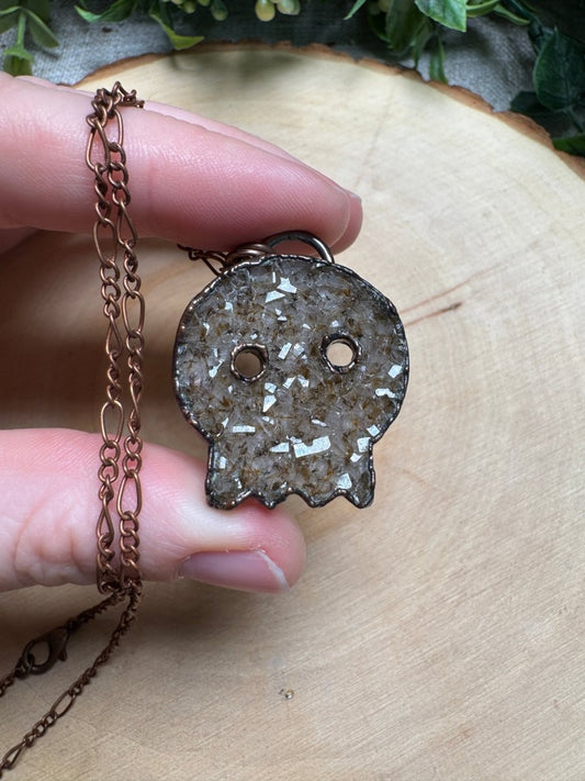 Amethyst Skull Necklace | Copper Ashes