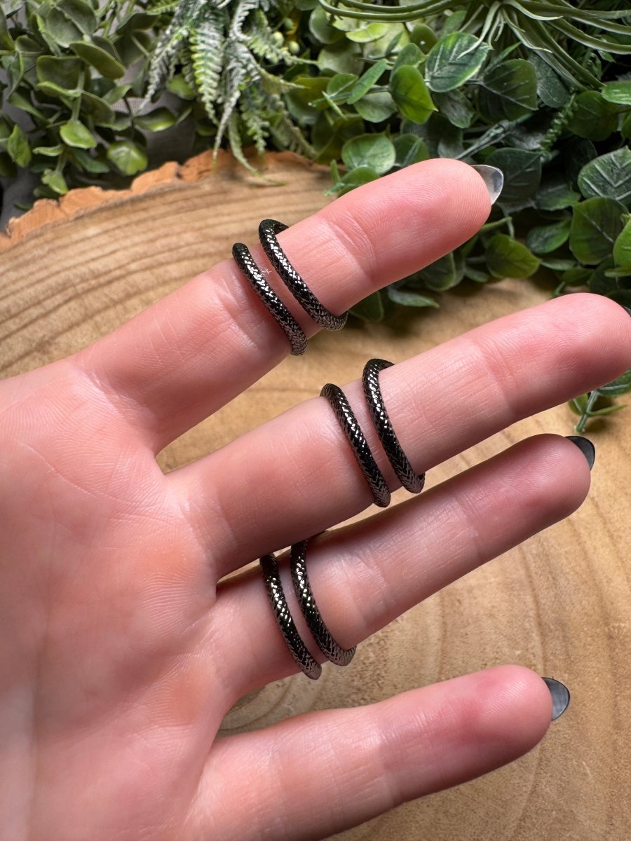 Amethyst Snake Ring Adjustable | Copper Ashes