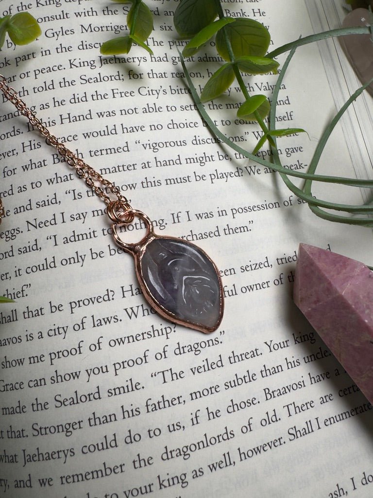 Amethyst Yoni Necklace | Copper Ashes