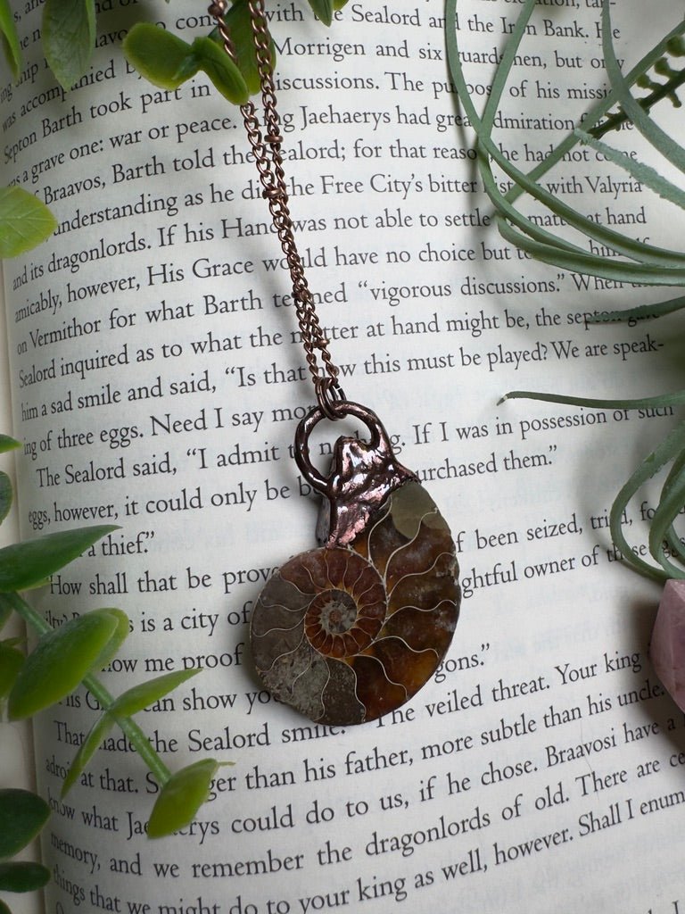 Ammonite Fossil Necklace | Copper Ashes