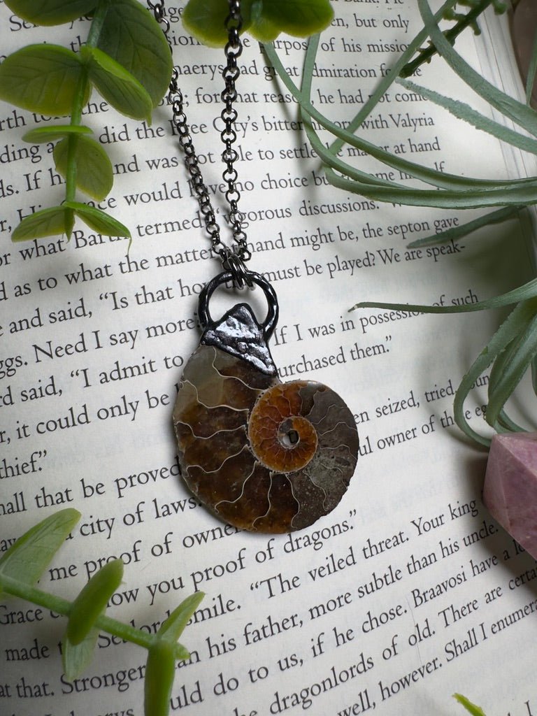 Ammonite Fossil Necklace | Copper Ashes
