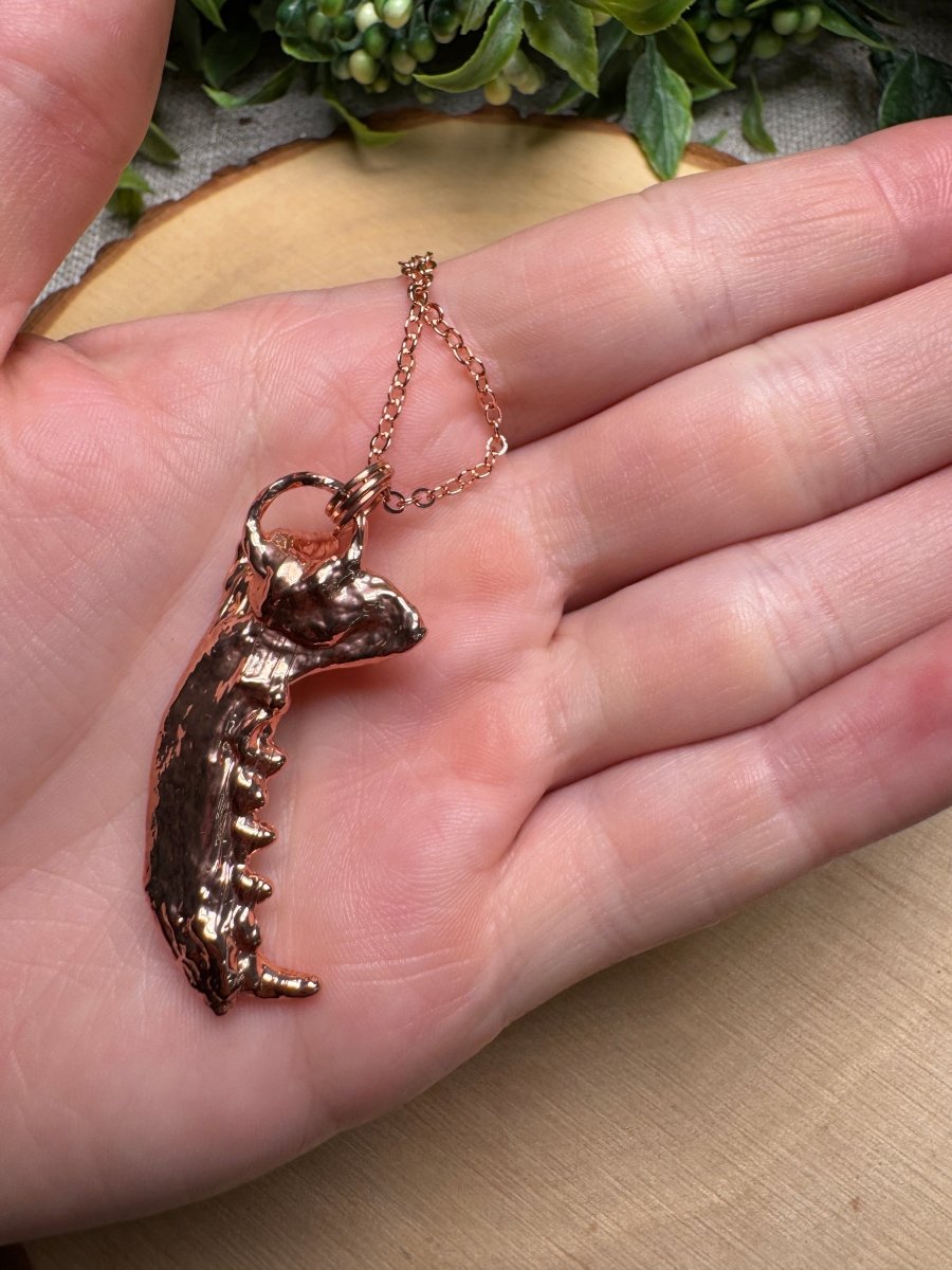 Angelle - Mink Jawbone and Moonstone Necklace | Copper Ashes