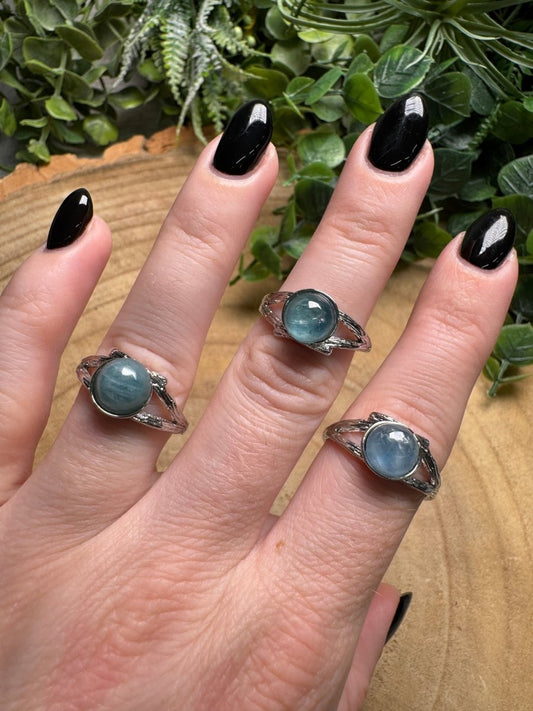 Aquamarine Ring Adjustable | Copper Ashes