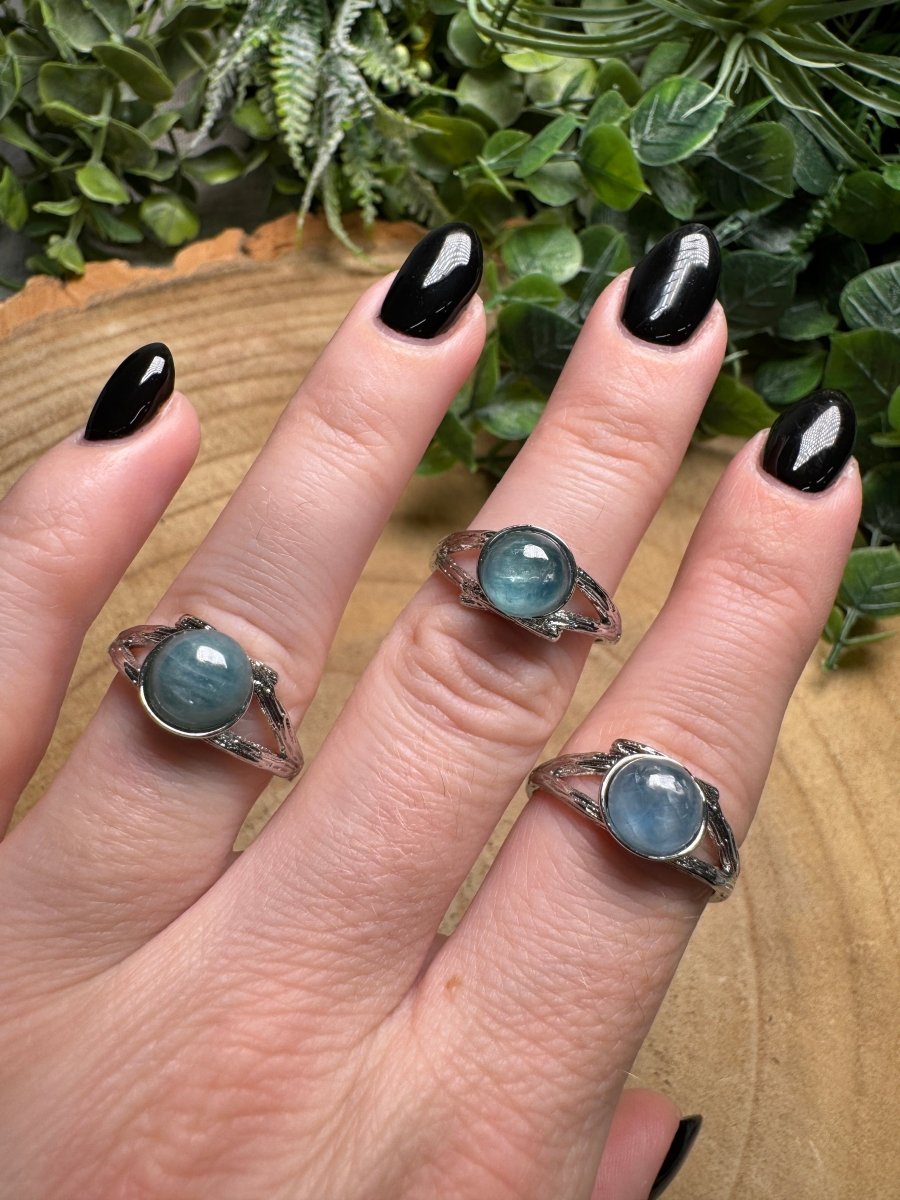 Aquamarine Ring Adjustable | Copper Ashes