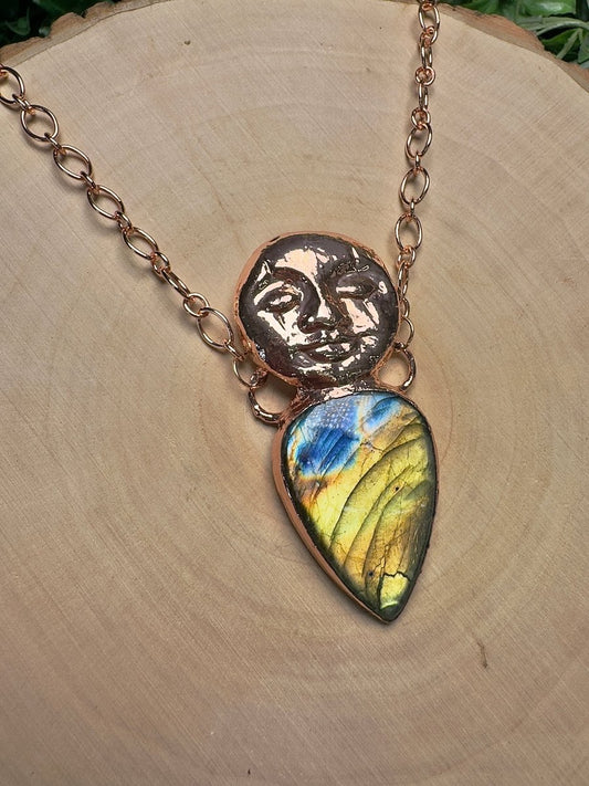 Ashley - Labradorite Goddess Necklace | Copper Ashes