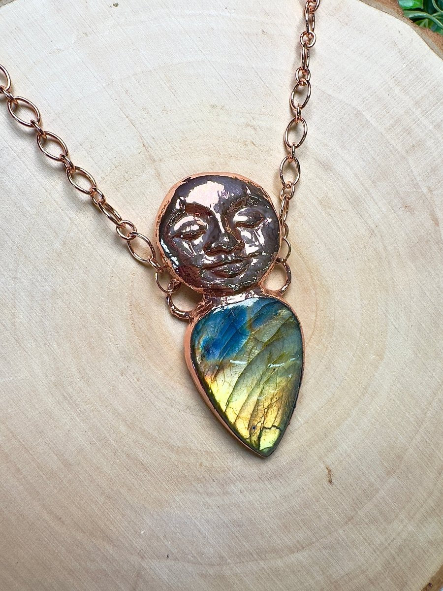 Ashley - Labradorite Goddess Necklace | Copper Ashes