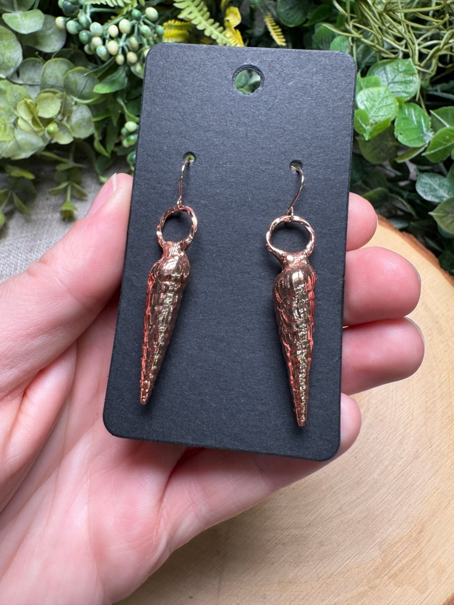 Auger Shell Earrings | Copper Ashes