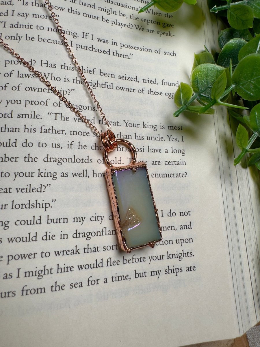 Aura Druzy Agate Necklace | Copper Ashes