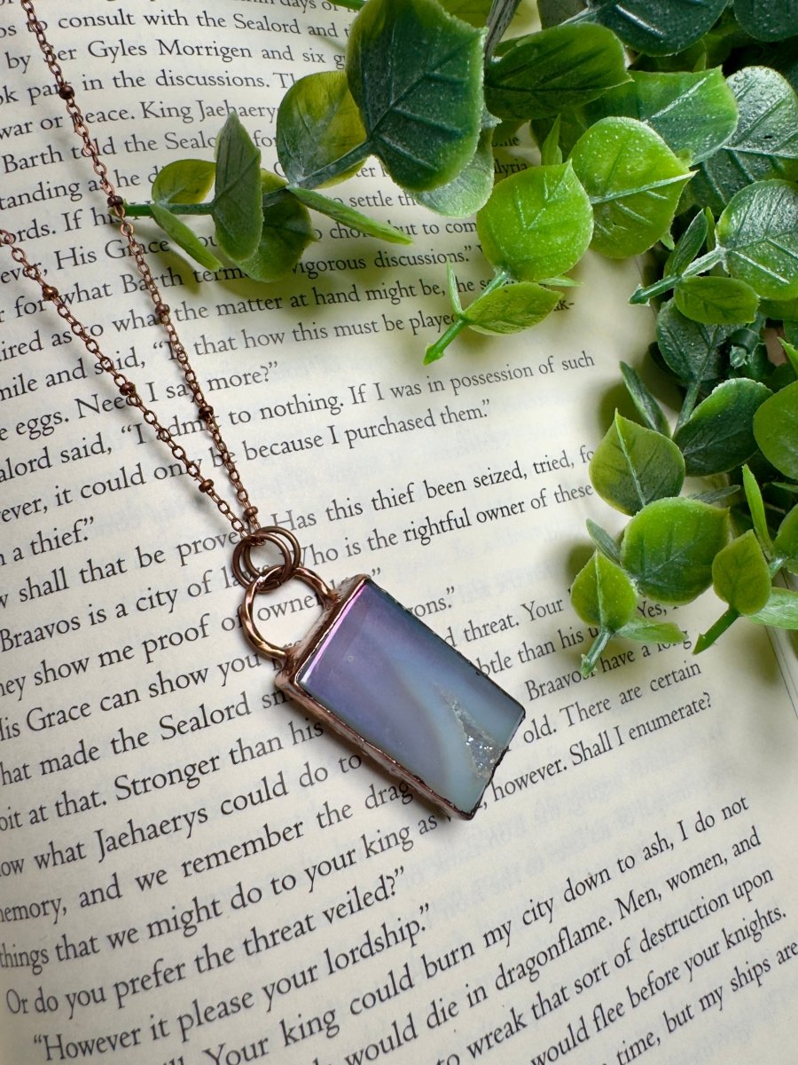 Aura Druzy Agate Necklace | Copper Ashes