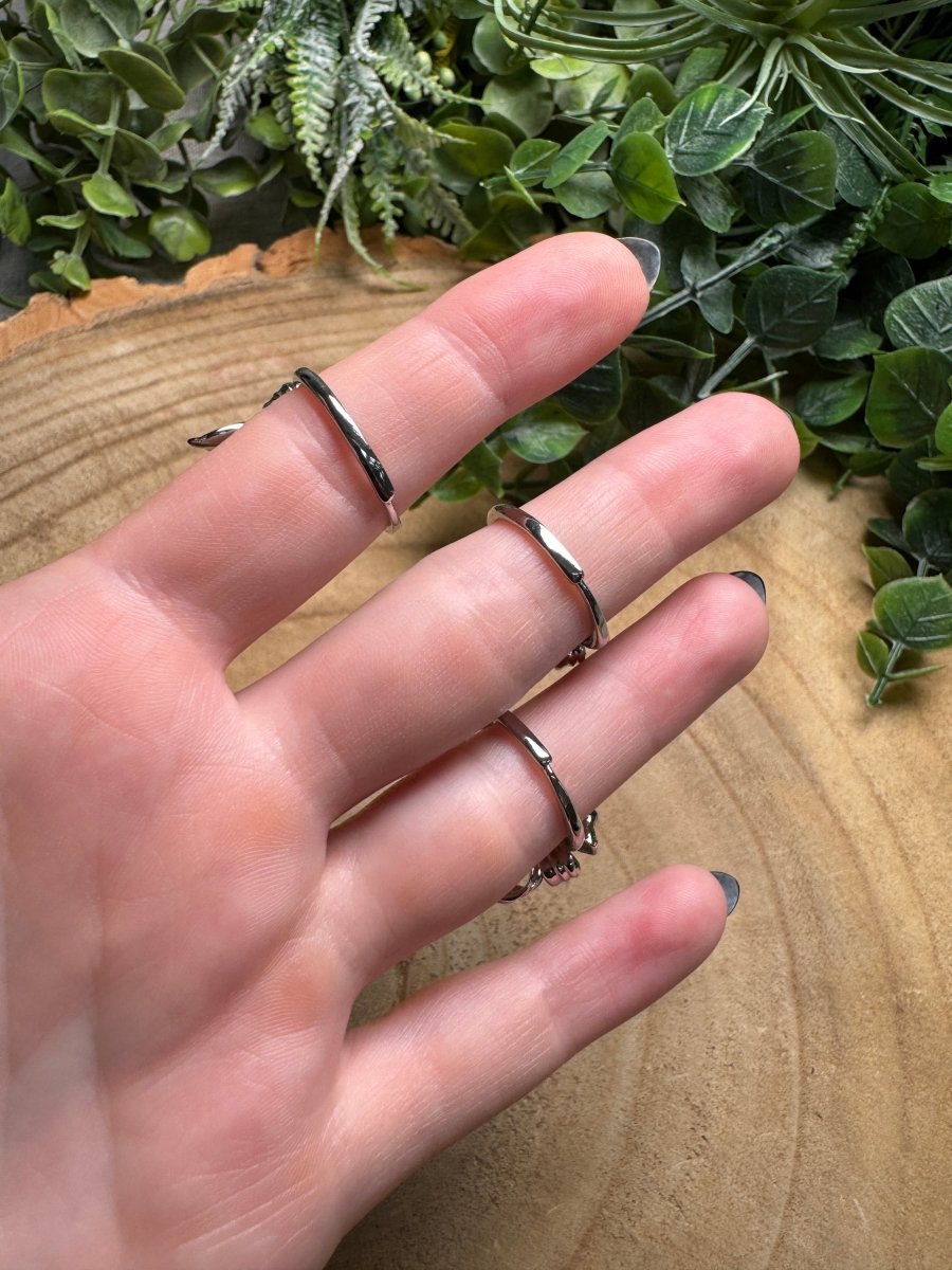 Aura Glass Bow Ring Adjustable | Copper Ashes