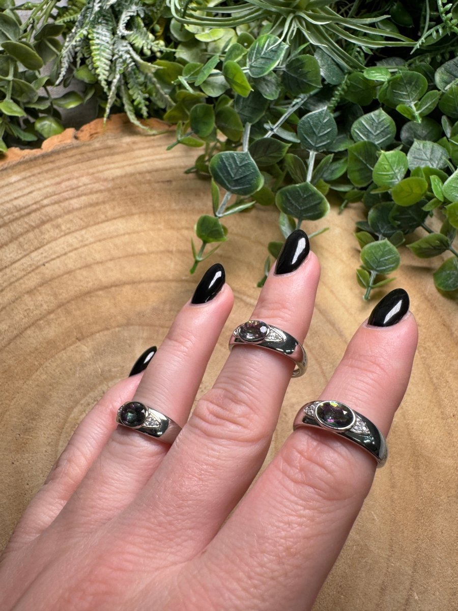 Aura Glass Ring Adjustable | Copper Ashes
