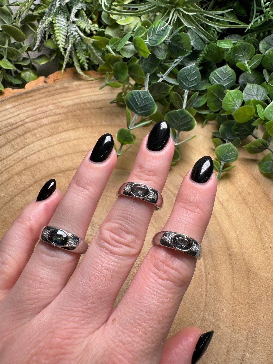 Aura Glass Ring Adjustable | Copper Ashes