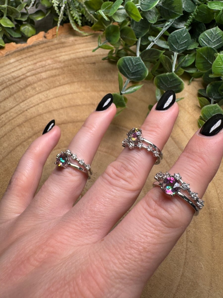 Aura Glass Ring Adjustable | Copper Ashes