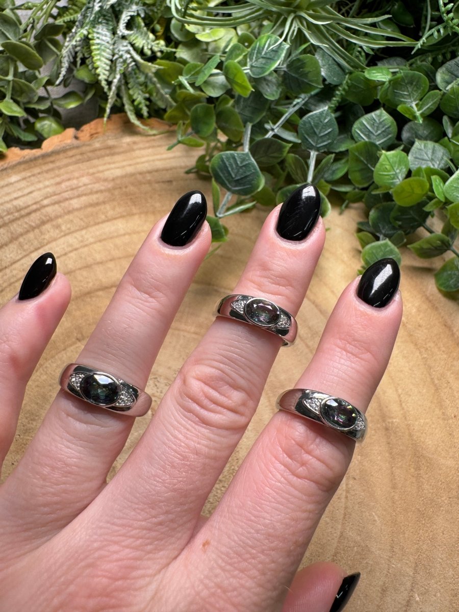 Aura Glass Ring Adjustable | Copper Ashes
