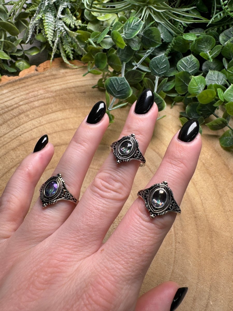 Aura Glass Ring Adjustable | Copper Ashes