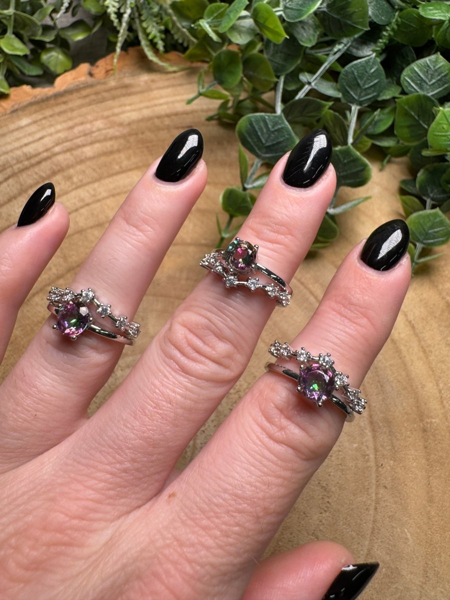 Aura Glass Ring Adjustable | Copper Ashes