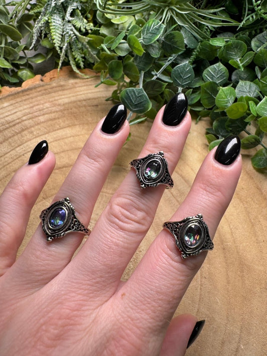 Aura Glass Ring Adjustable | Copper Ashes