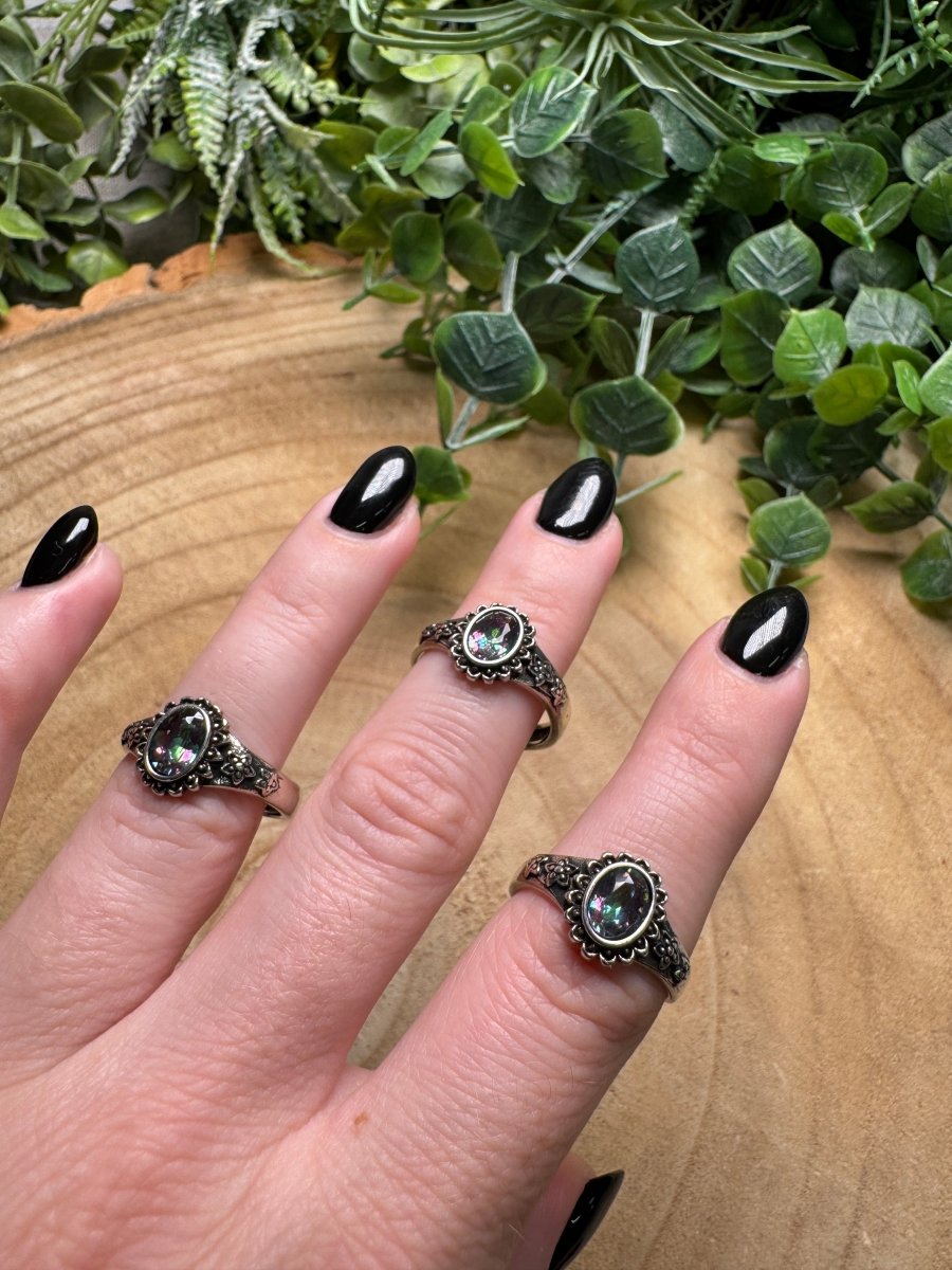Aura Glass Ring Adjustable | Copper Ashes