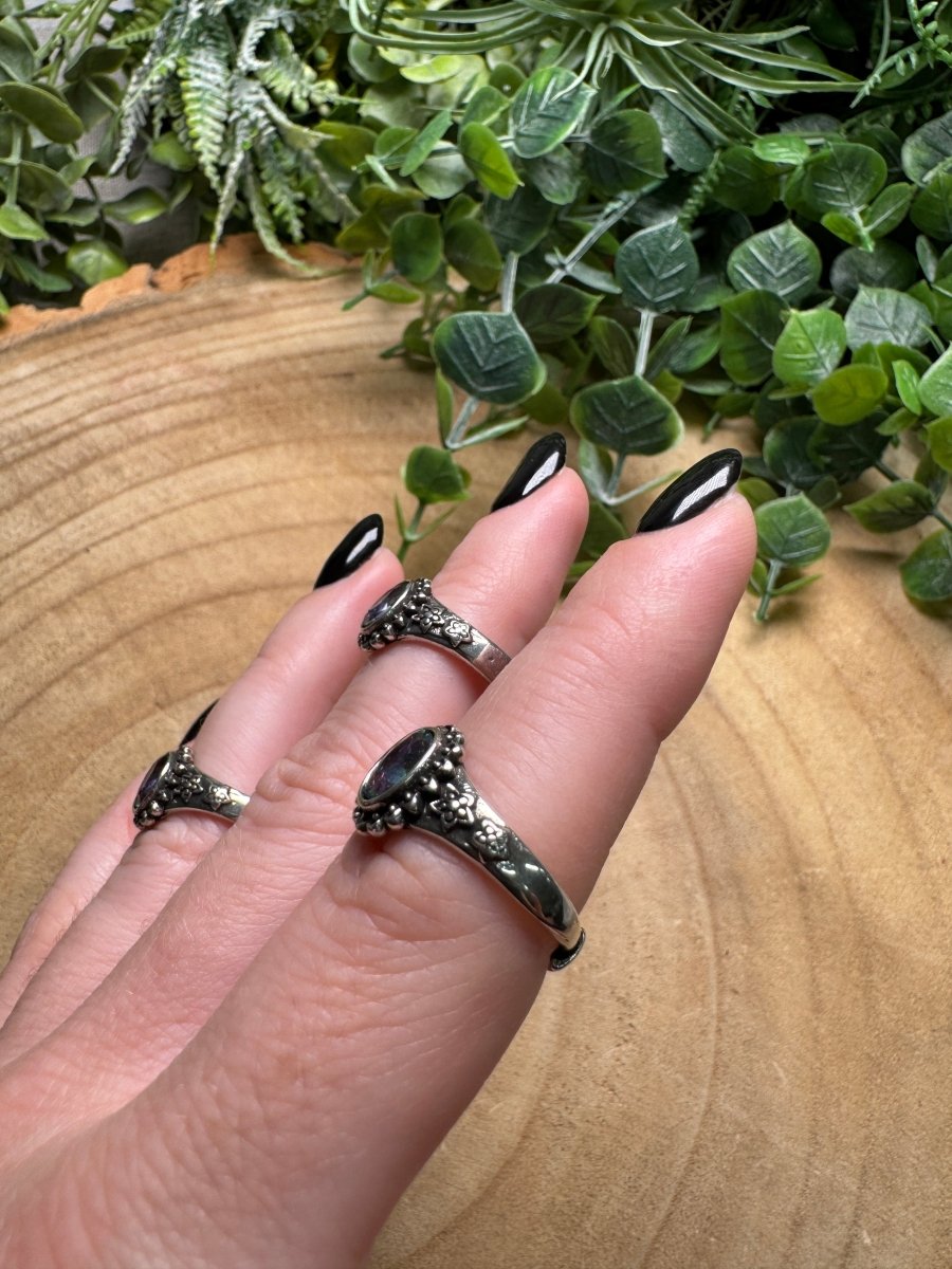 Aura Glass Ring Adjustable | Copper Ashes