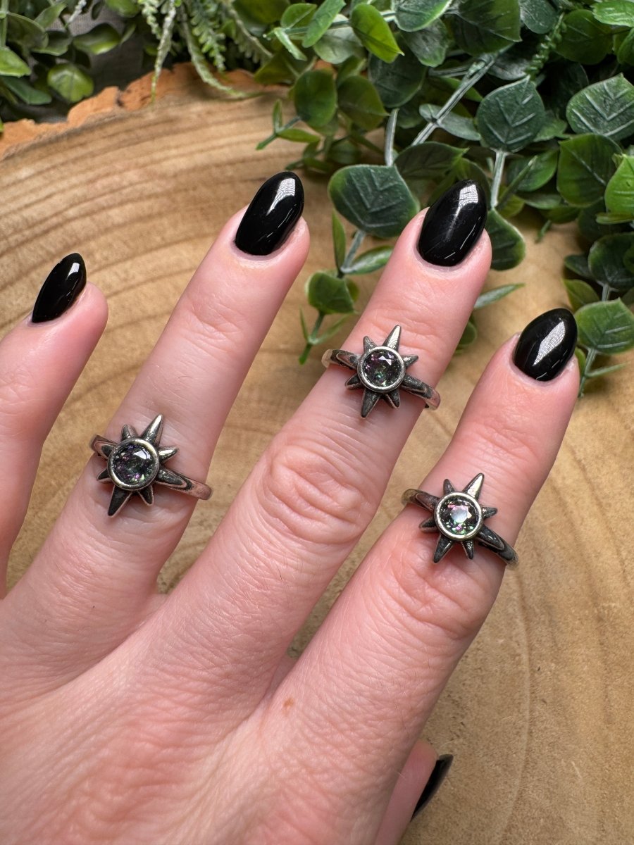Aura Glass Star Ring Adjustable | Copper Ashes