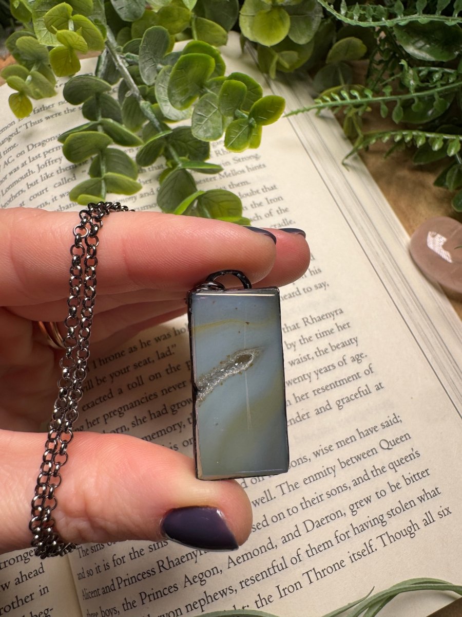 Aura Plated Druzy Agate Necklace | Copper Ashes