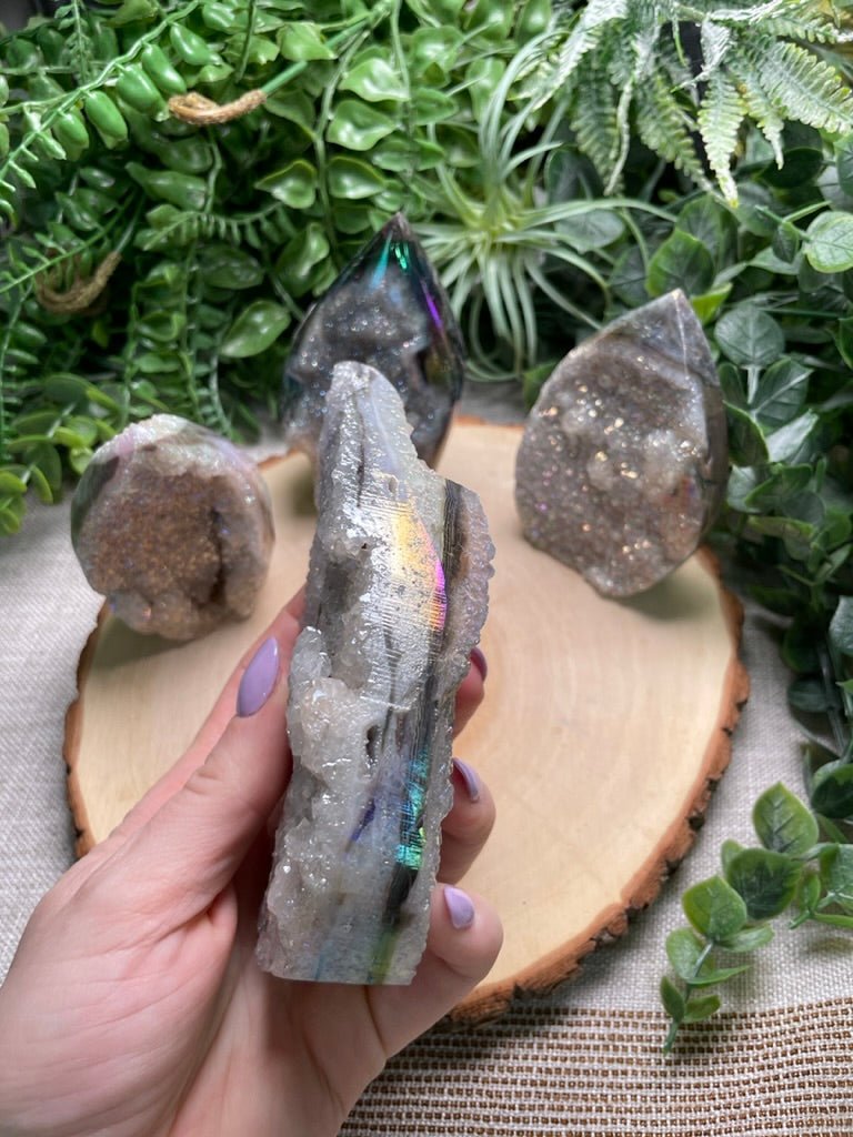 Aura Plated Sphalerite Freeform | Copper Ashes