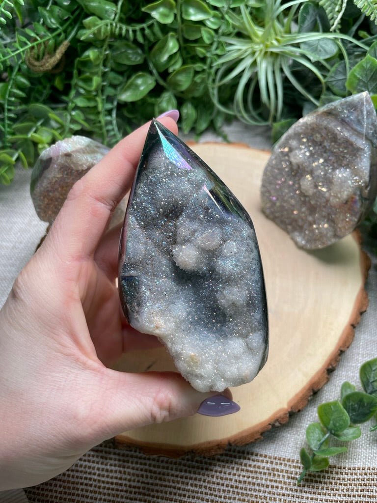 Aura Plated Sphalerite Freeform | Copper Ashes