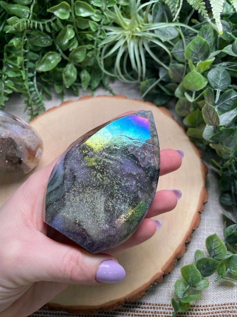 Aura Plated Sphalerite Freeform | Copper Ashes