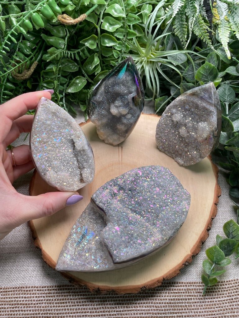 Aura Plated Sphalerite Freeform | Copper Ashes