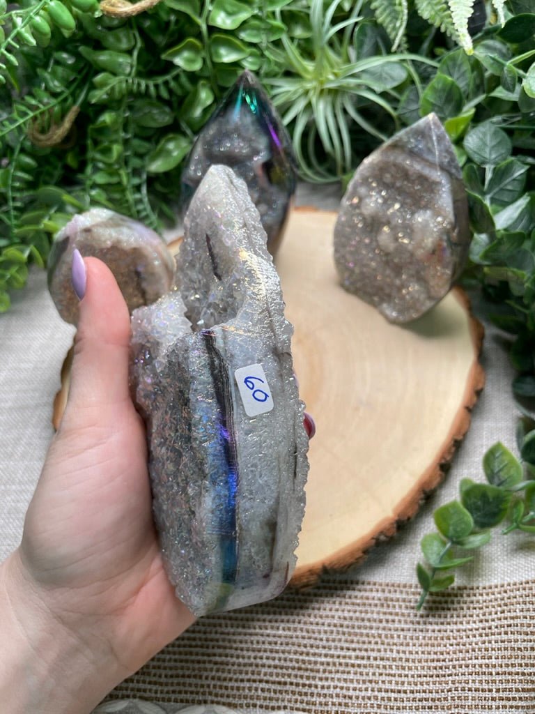 Aura Plated Sphalerite Freeform | Copper Ashes