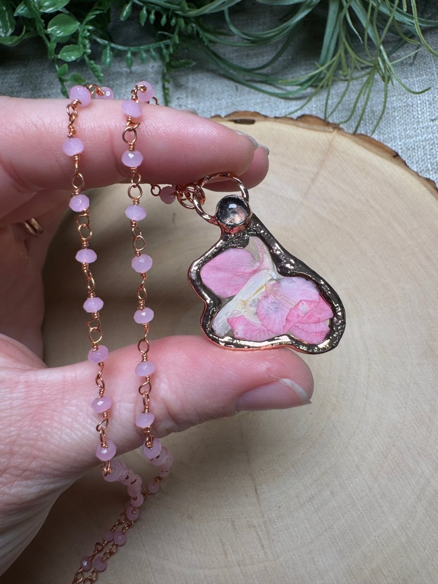 Aurielle - Fluorite and Flower Necklace | Copper Ashes