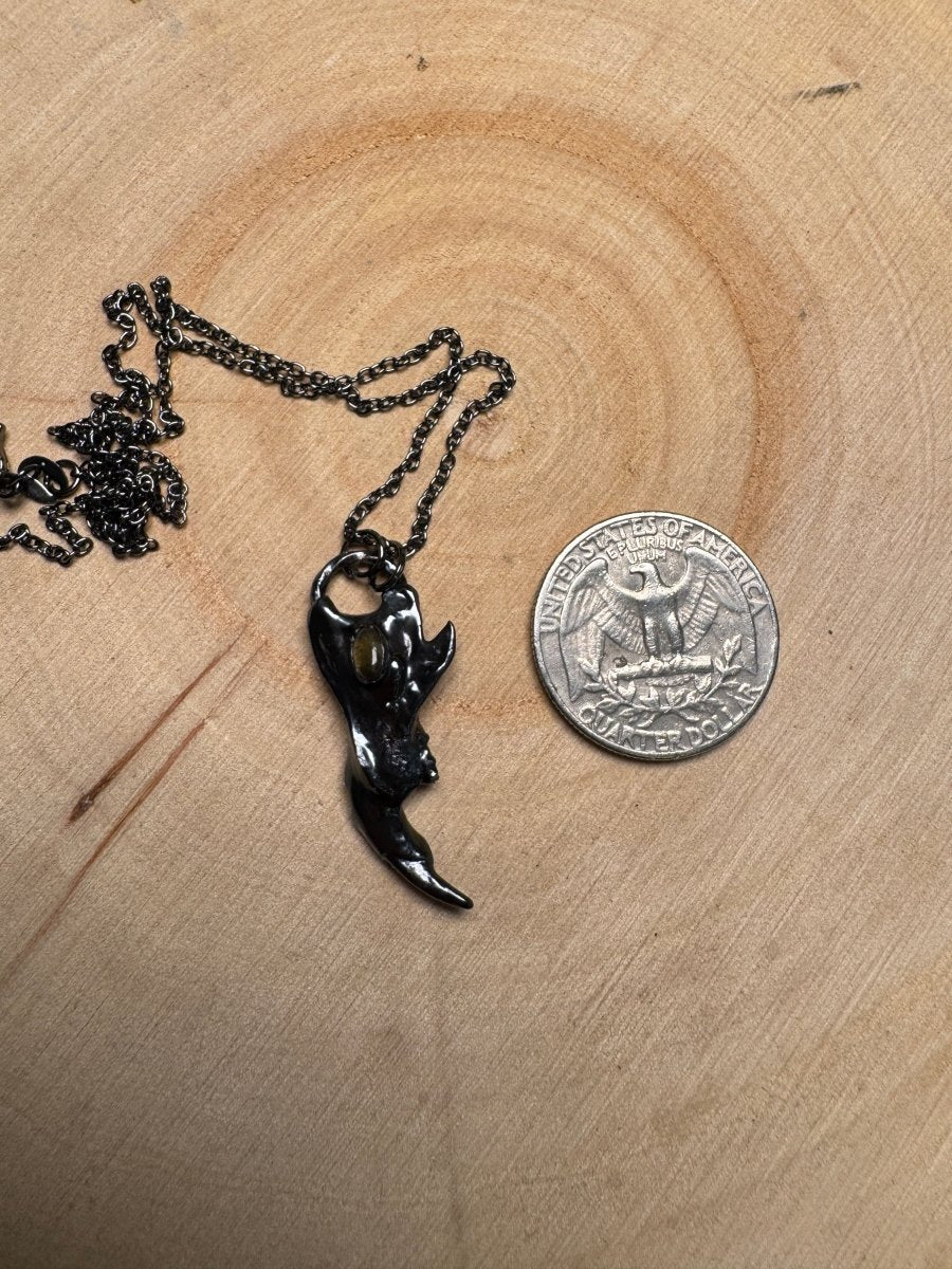 Belladonna - Vole Jawbone and Labradorite Necklace | Copper Ashes