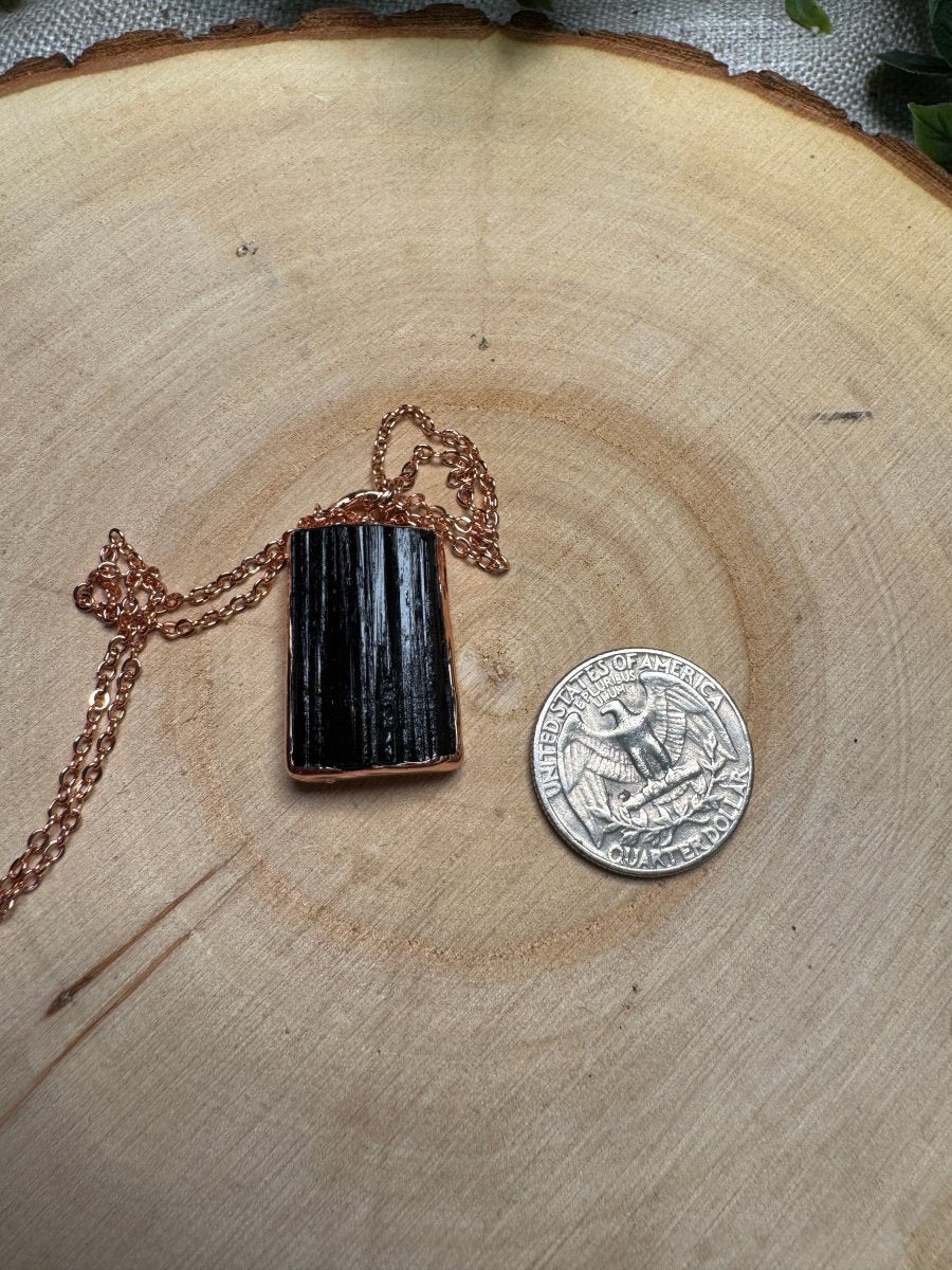 Black Tourmaline Necklace | Copper Ashes