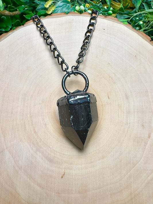 Black Tourmaline Necklace | Copper Ashes